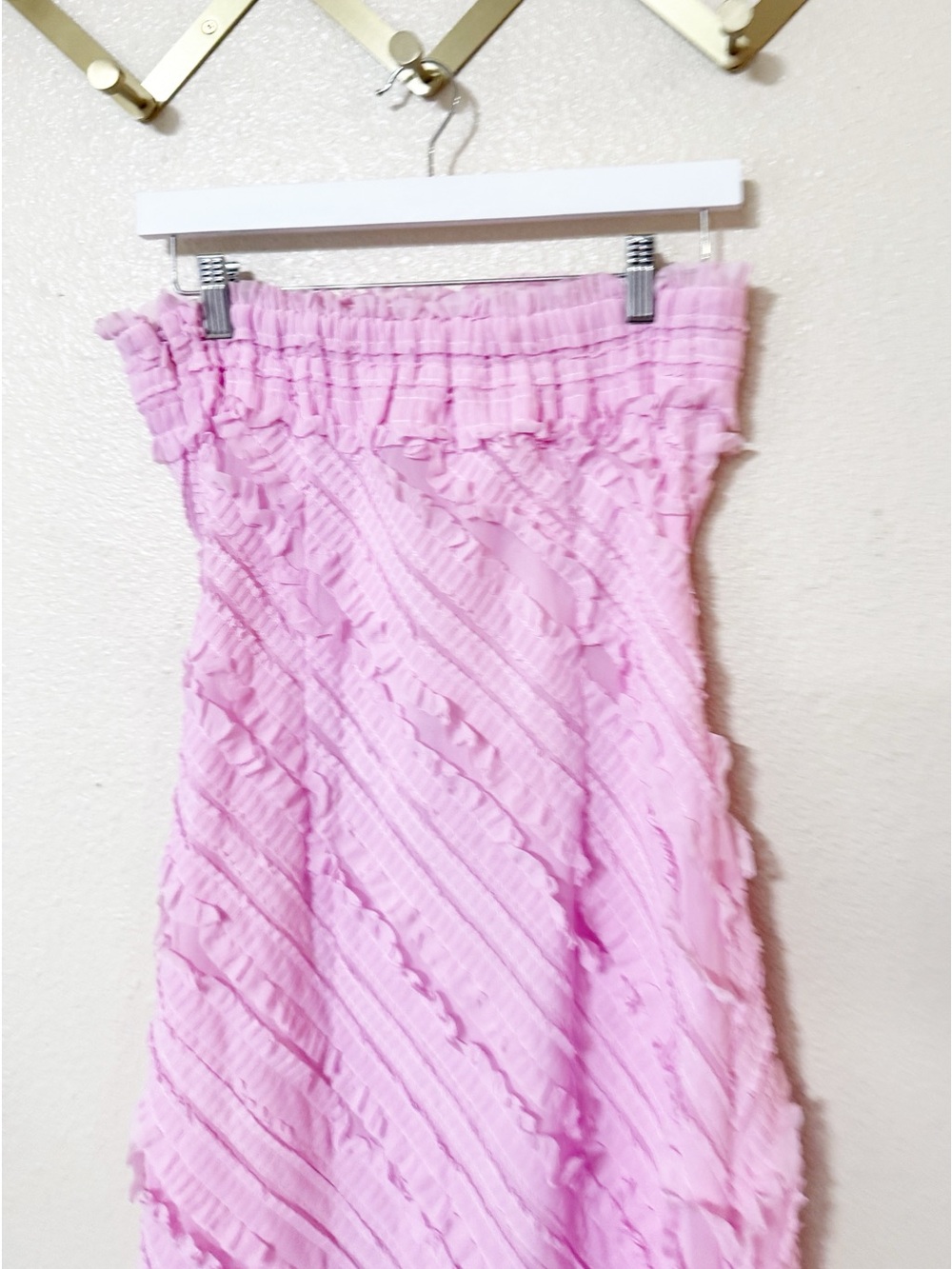 Endless Rose Anthropologie Strapless Textured Column Midi Dress Size Medium NEW - Picture 12 of 15